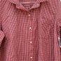 Old Navy Red Checkered Button Down Long Sleeve Shirt Size Large  005
