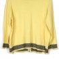 Emma James Yellow Black Trim Women's Sweater Blouse Long Sleeve Size 2  004