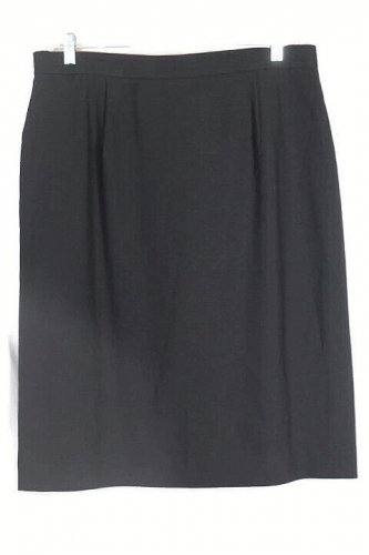 Jones New York Black Women's Career Pencil Cut Skirt Zip Closure 18W 037