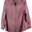 Linden Hill Pink Women's Long Sleeve Button Up Shirt Collared 1X 044 Linden Hill Pink Women's Long Sleeve Button Up Shirt Collared 1X 044