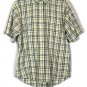 Van Heusen Plaid Men's Short Sleeve Dress Shirt Button Down Medium 015