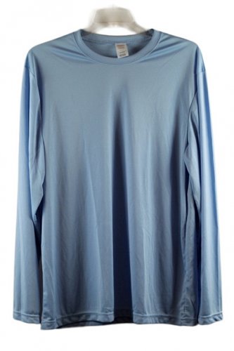 Hanes Blue Men's Stretch Shirt Long Sleeve Pullover Crewneck XL 007