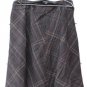 East 5th Brown Women's Flared Plaid Skirt Zip Closure Size 16   008