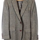 Imperial by Haggar Brown Chevron 100% Wool Men's Blazer Suit Coat Size 40