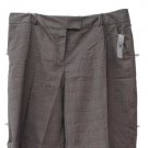 Worthington Modern Fit Sits Below the Waist Brown Plaid  Shorts Size 18   012