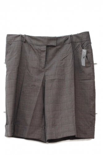 Worthington Modern Fit Sits Below the Waist Brown Plaid  Shorts Size 18   012