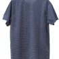 Straight Faded Navy White Striped Men's Tee Shirt Crewneck Pullover Size L  002