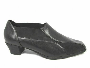 Beacon Women's Comfort Shoes Pumps Booties Low Heels Black Leather Size 11M