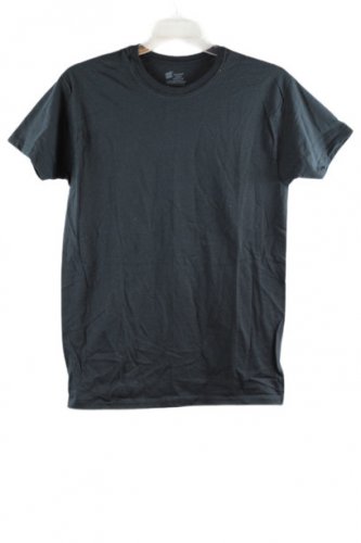 Hanes Black Men's Casual Short Sleeve Shirt Crewneck Pullover Size Medium 012