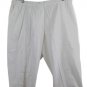 Cathy Daniels White Women's Cropped Pants Pull On 2X 058