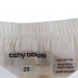 Cathy Daniels White Women's Cropped Pants Pull On 2X 058