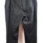 Real Clothing Black White Polka Dot Women's Pants Front Pockets Zip 20 058