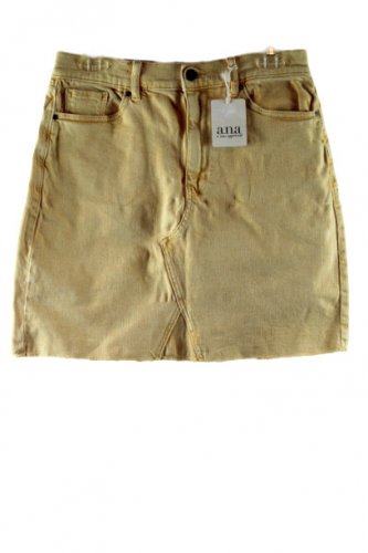 a.n.a A New Approach Yellow Women's Denim Short Skirt High Skirt Size 4 053