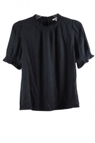Amazon Essentials Black Women's Top Blouse Short Sleeve M 030