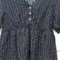 A Glow Women's Black White Floral Button Placket Maternity Top Size XS 013