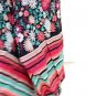 Roper Multicolored Floral Border Pattern Women's Blouse Keyhole  3/4 Sleeve  018