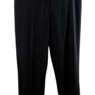 Emma James Stretch Black Striped Women's Dress Pants Zip Button Closure 18W 056