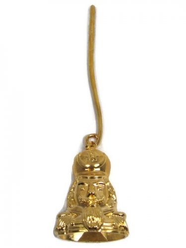 Godinger Nutcracker Brass Candle Snuffer w/ Green Velvet Case 10 1/2"