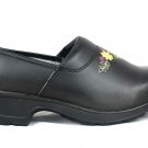 Moheda Toffeln Women's Clogs Mules Black Slip On Floral Embroidered US 8.5