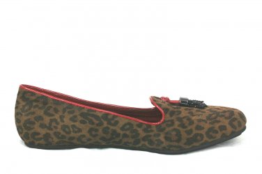 Dana Buchman Sabine Women's Ballet Flats Loafers Cheetah Print Brown Fabric 9 M