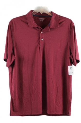 Amazon Essentials Red Men's Polo Golf Shirt Short Sleeve Large 007