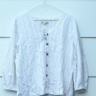 Loft Outlet Women's Striped Top Blouse Front Button V Neck Size Small 012 Loft Outlet Women's Striped Top Blouse Front Button V Neck Size Small 012