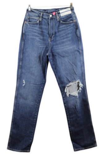 Arizona Jean Blue Women's Denim 90' Straight High Rise Ripped Jeans Size 9 045