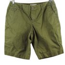 Liz Claiborne Sloane Green Women's Bermuda Short Zip Button Closure 10 024