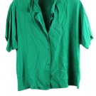 Linda Allard for Ellen Tracy Green Women's Top Blouse Short Sleeve Button Up 59