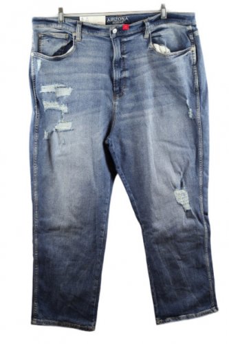 Arizona Jean Co. Women's High Rise Slim Straight Jeans Blue Denim Size 23 052
