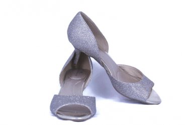 Bandolino Women's Bdnubilla Silver Glitters FB D'Orsay Shoes Heels Size 6 M  009