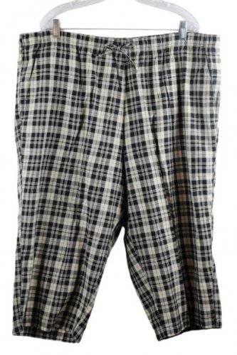 Casual Corner Annex Plaid Women's Cropped Pants Pull On 2X 001