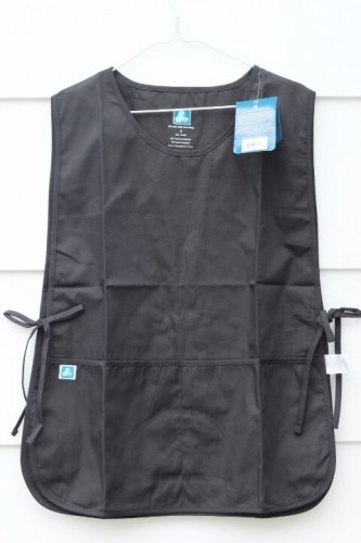 Adar Unisex  Black Workwear Cobbler Apron Side Ties 2 Front Pockets Size X 008