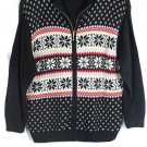 Dressbarn Black Women's Knit Long Sleeve Cardigan Sweater Size 18/20 036