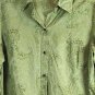 JH Collectibles Green Women's Long Sleeve Top Blouse Front Button 2 035