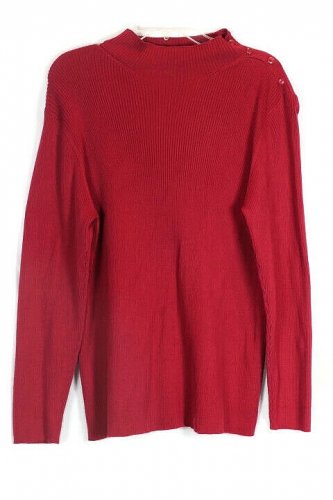 JH Collectibles Red Women's Stretch Long Sleeve Sweater Pullover 2X 037