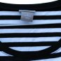 Chico's Black White Striped Women's Kimono Sleeve Knit Top Size 1   022
