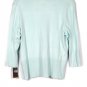 Merona Blue Women's Teal Blue Top Blouse 3/4 Sleeve 1X 024