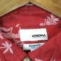 Sonoma Red Hawaiian Men's Short Sleeve Dress Shirt Button Down Large 014