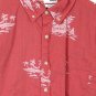 Sonoma Red Hawaiian Men's Short Sleeve Dress Shirt Button Down Large 014