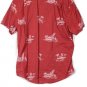 Sonoma Red Hawaiian Men's Short Sleeve Dress Shirt Button Down Large 014