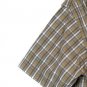 Wrangler Brown Plaid Men's Short Sleeve Dress Shirt Button Down Medium 004