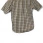 Wrangler Brown Plaid Men's Short Sleeve Dress Shirt Button Down Medium 004
