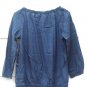 Faded Glory Blue Women's Peasant Top Blouse Size Small 4-6    004