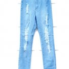 Fashion Nova Tempe Distressed Blue Women's Jeans Light Wash Size 11  015