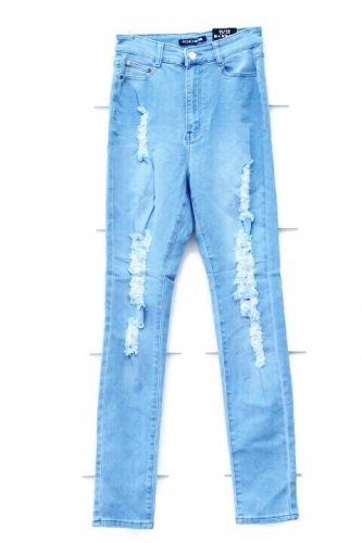 Fashion Nova Tempe Distressed Blue Women's Jeans Light Wash Size 11  015