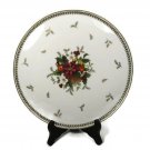 Mikasa Holiday Delight Round Cake Plate Tray Petite Bone China Poinsettia 9 3/4"