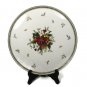 Mikasa Holiday Delight Round Cake Plate Tray Petite Bone China Poinsettia 9 3/4"