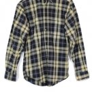 Faded Glory Plaid Black Brown Men's Dress Shirt Long Sleeve Button Down Small 03