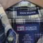 Faded Glory Plaid Black Brown Men's Dress Shirt Long Sleeve Button Down Small 03